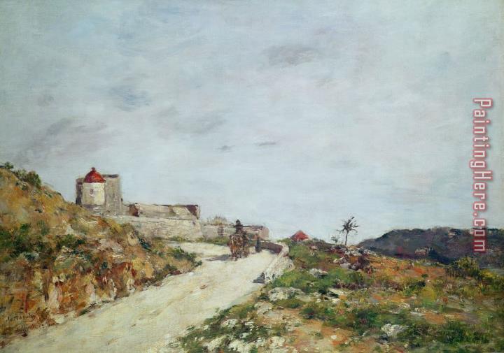 Eugene Louis Boudin The Road to the Citadel at Villefranche